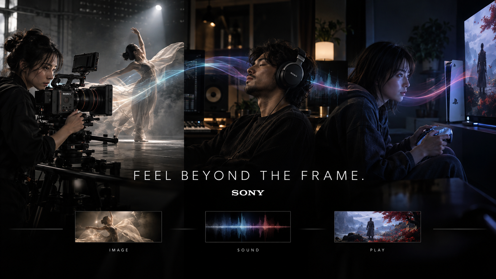 Sony Feel Beyond the Frame global entertainment campaign concept