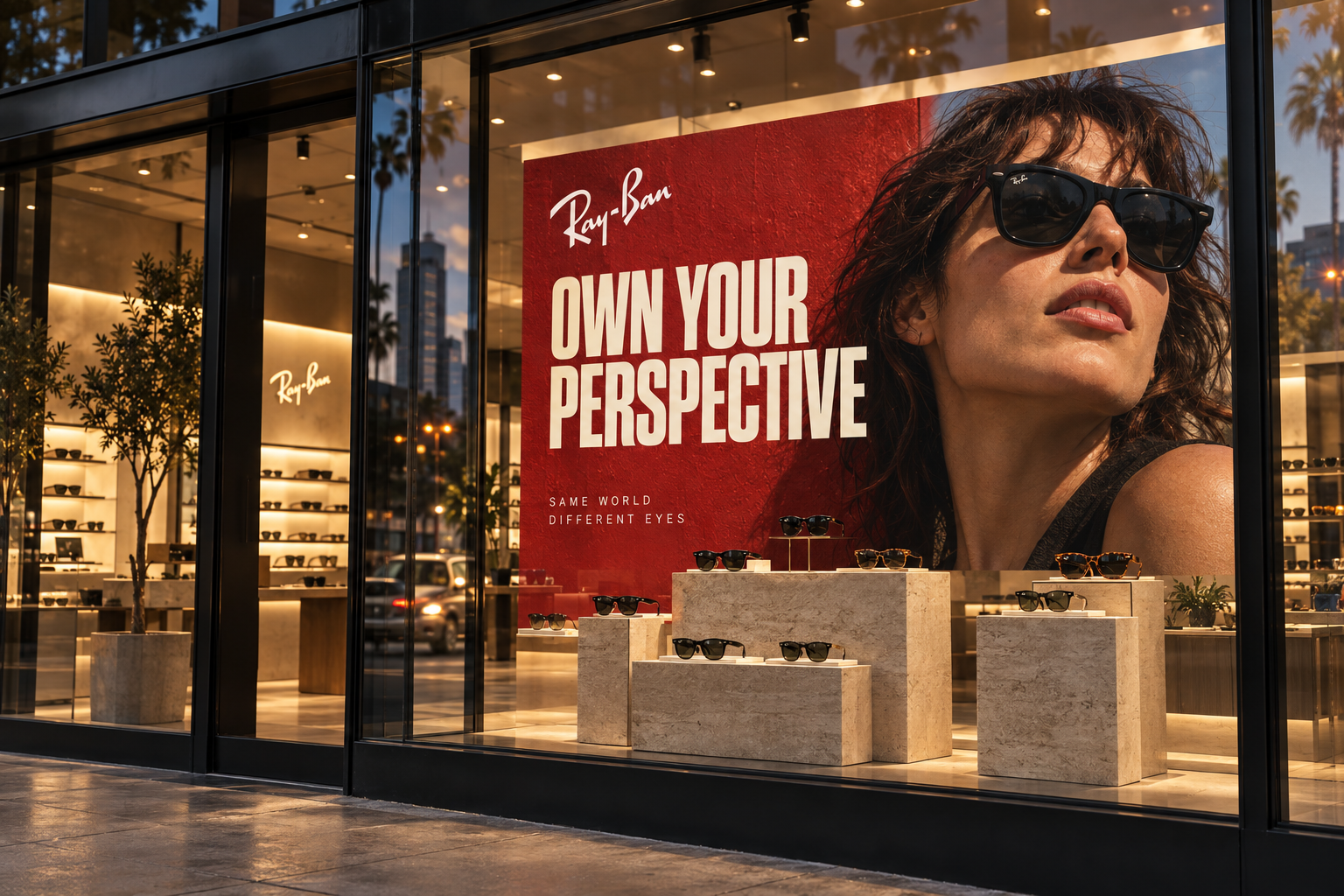 Ray-Ban campaign billboard in Los Angeles